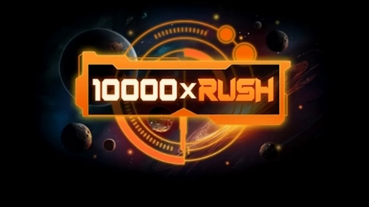 Tampilan antarmuka slot 10000 x Rush yang minimalis dan menarik