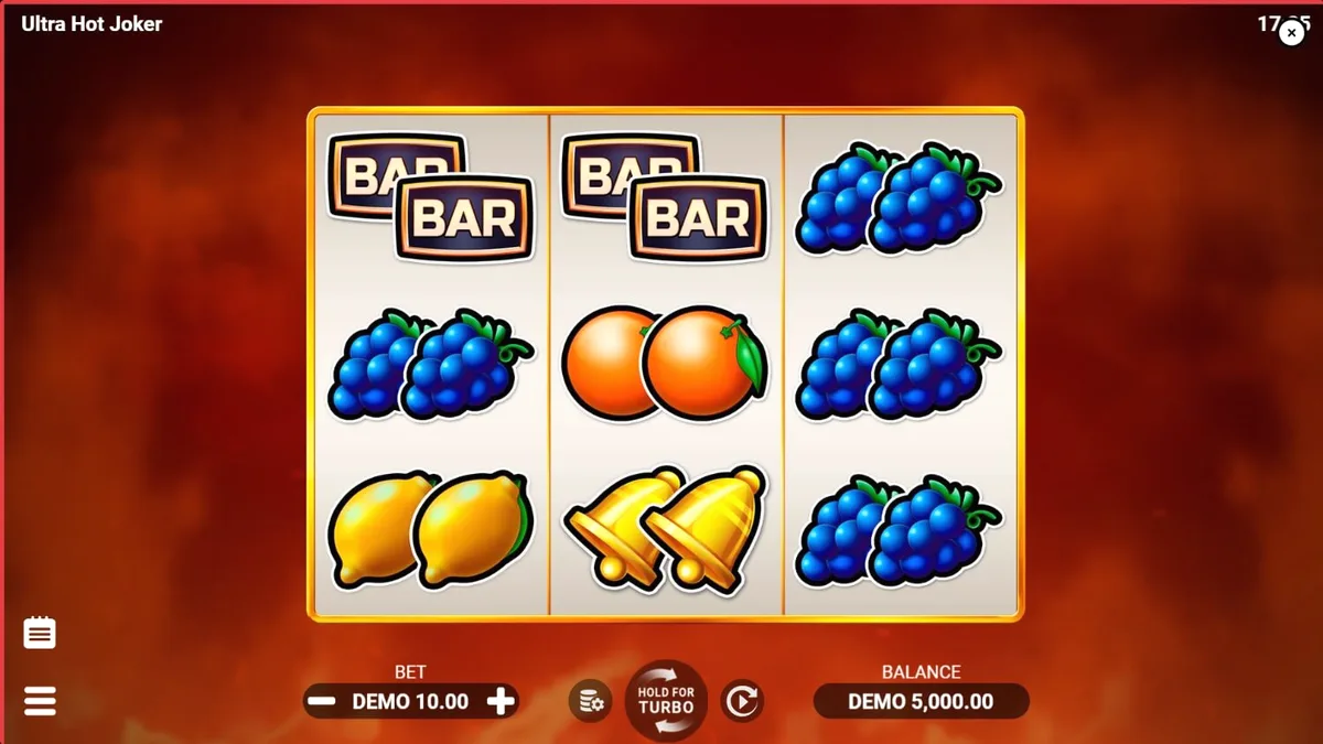 Tampilan antarmuka slot Ultra Hot Joker di perangkat seluler